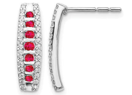 14K white gold diamond earrings