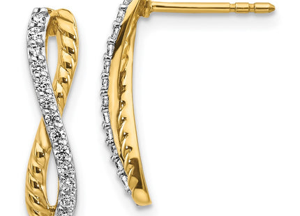 14k Two-tone Earrings Style EM3859 - Classique Jewelry Inc.