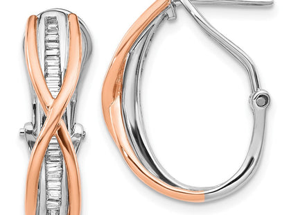 14K rose gold diamond earrings