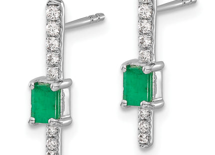 14k White Gold Earrings Style EM3874 - Classique Jewelry Inc.