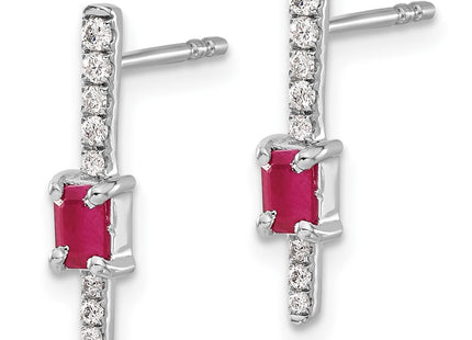 14k White Gold Earrings Style EM3874 - Classique Jewelry Inc.