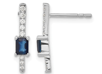 14K white gold diamond earrings