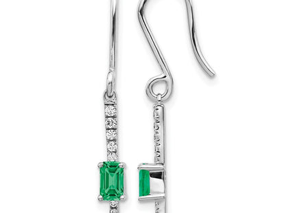 14K white gold diamond earrings