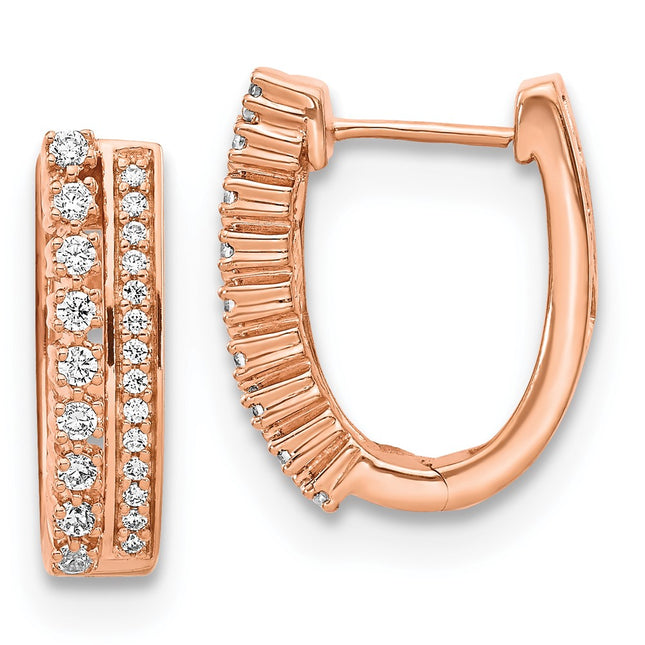 14k Rose Gold Earrings Style EM3884 - Classique Jewelry Inc.