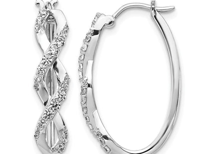 14K white gold diamond earrings