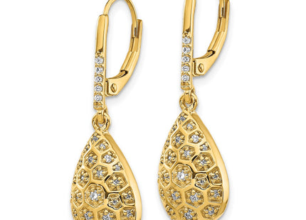 14k Yellow Gold Earrings Style EM3891 - Classique Jewelry Inc.