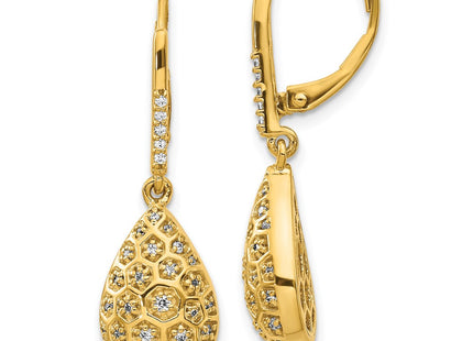 14k Yellow Gold Earrings Style EM3891 - Classique Jewelry Inc.