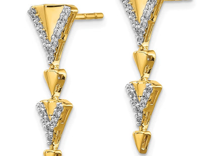 14k Yellow Gold Earrings Style EM3901 - Classique Jewelry Inc.