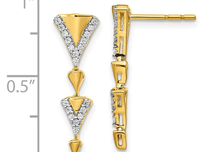 14k Yellow Gold Earrings Style EM3901 - Classique Jewelry Inc.