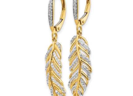 14k Yellow Gold Earrings Style EM3911 - Classique Jewelry Inc.