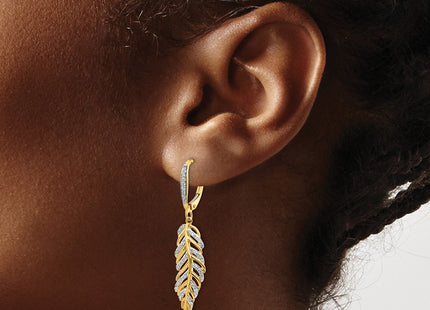 14k Yellow Gold Earrings Style EM3911 - Classique Jewelry Inc.