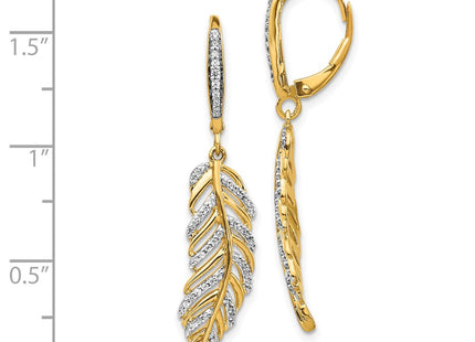 14k Yellow Gold Earrings Style EM3911 - Classique Jewelry Inc.