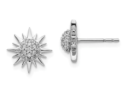 14k White Gold Earrings Style EM3920 - Classique Jewelry Inc.