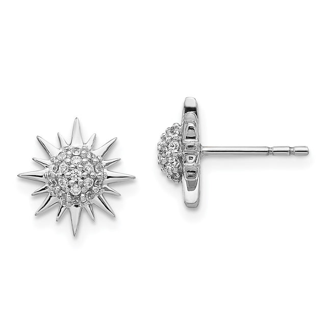 14k White Gold Earrings Style EM3920 - Classique Jewelry Inc.