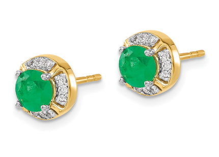14k Yellow Gold Earrings Style EM3922 - Classique Jewelry Inc.
