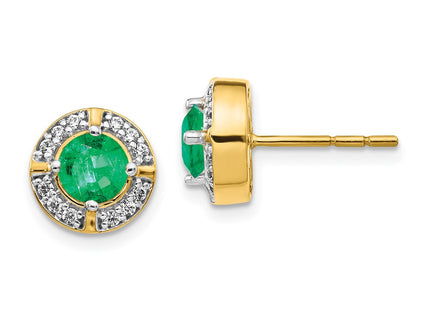 14k Yellow Gold Earrings Style EM3922 - Classique Jewelry Inc.