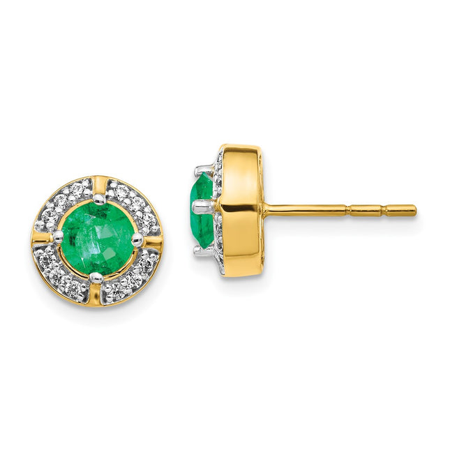 14k Yellow Gold Earrings Style EM3922 - Classique Jewelry Inc.