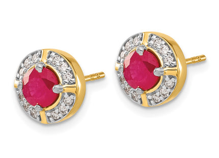14k Yellow Gold Earrings Style EM3922 - Classique Jewelry Inc.