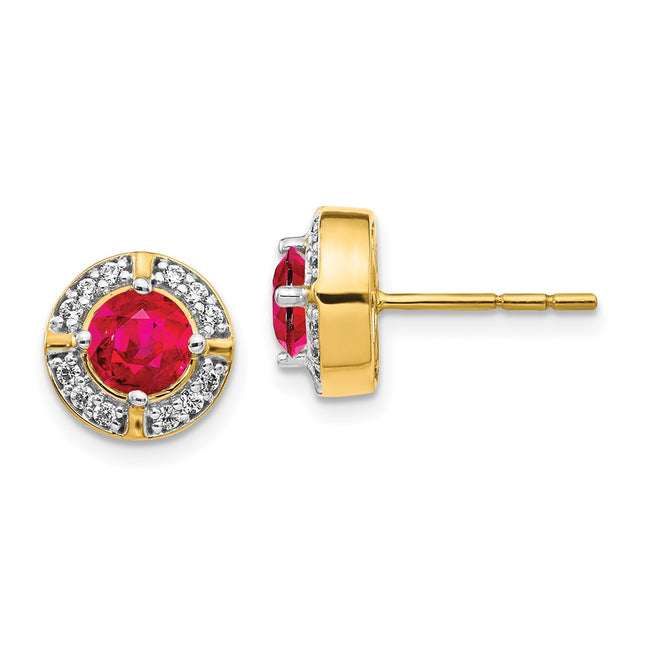 14k Yellow Gold Earrings Style EM3922 - Classique Jewelry Inc.