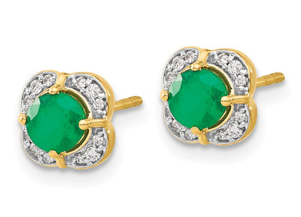 14k Yellow Gold Earrings Style EM3923 - Classique Jewelry Inc.