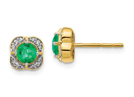 14k Yellow Gold Earrings Style EM3923 - Classique Jewelry Inc.