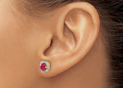 14k Yellow Gold Earrings Style EM3923 - Classique Jewelry Inc.