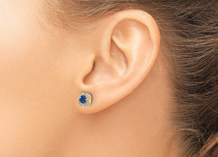 14k Diamond and Sapphire Fancy Earrings