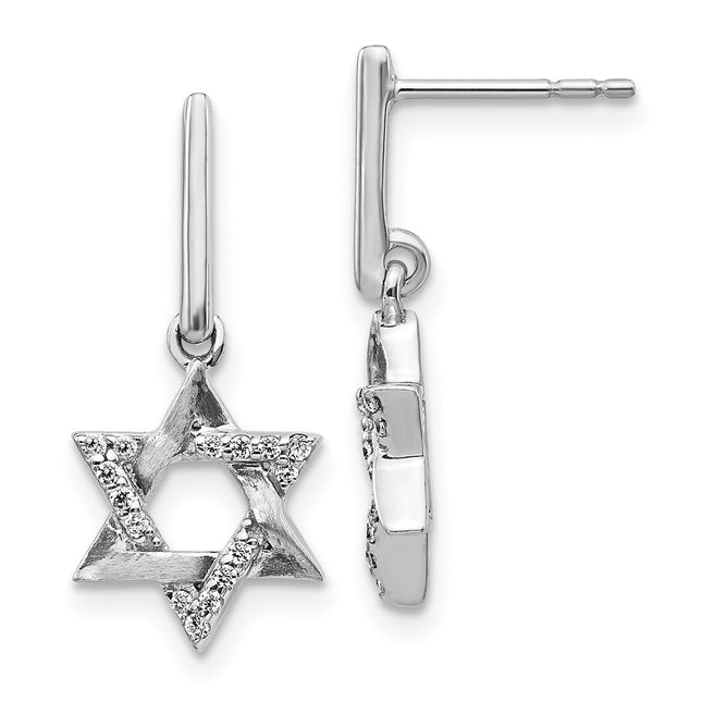 14k White Gold Earrings Style EM3937 - Classique Jewelry Inc.