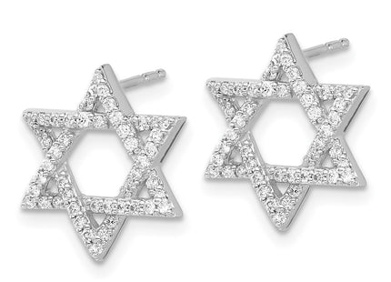 14k White Gold Earrings Style EM3939 - Classique Jewelry Inc.