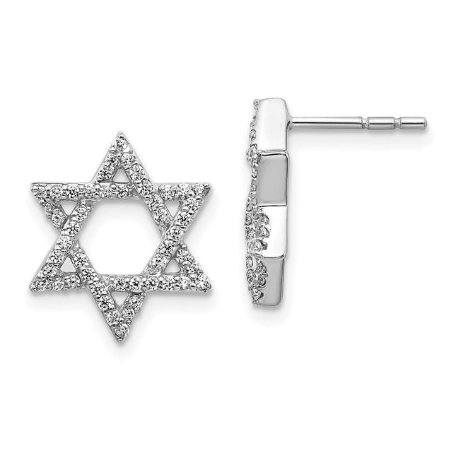 14k White Gold Earrings Style EM3939 - Classique Jewelry Inc.