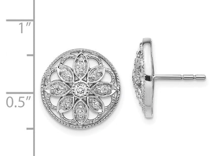 14k White Gold Earrings Style EM3941 - Classique Jewelry Inc.