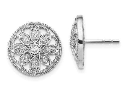 14k White Gold Earrings Style EM3941 - Classique Jewelry Inc.