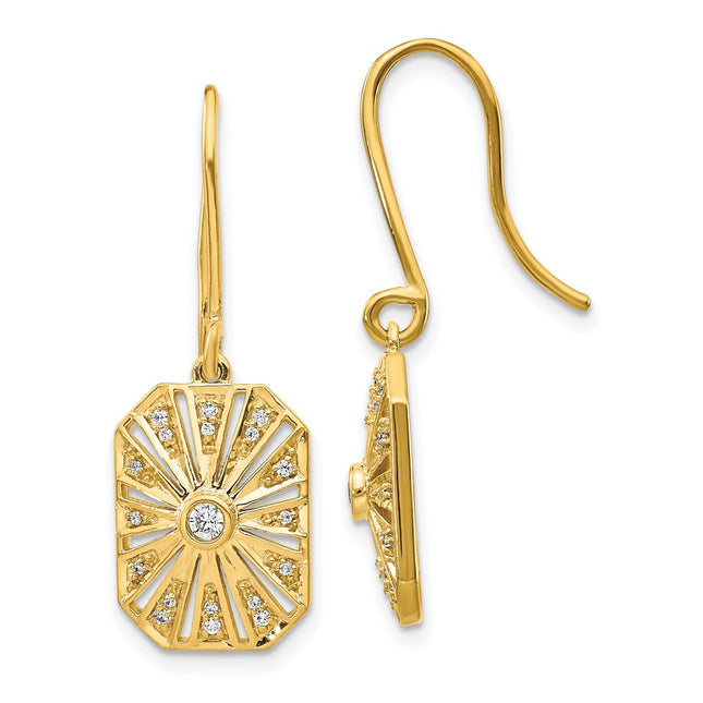 14k Yellow Gold Earrings Style EM3950 - Classique Jewelry Inc.