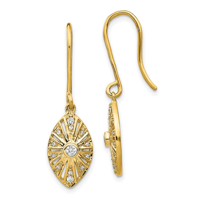 14k Yellow Gold Earrings Style EM3954 - Classique Jewelry Inc.