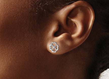 14k White Gold Earrings Style EM3982 - Classique Jewelry Inc.