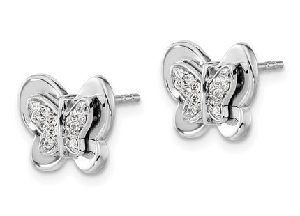 14k White Gold Earrings Style EM3991 - Classique Jewelry Inc.