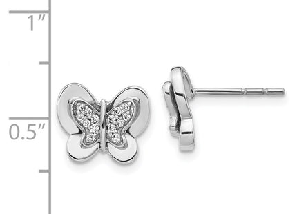 14k White Gold Earrings Style EM3991 - Classique Jewelry Inc.