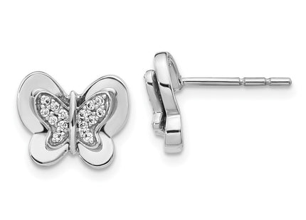 14k White Gold Earrings Style EM3991 - Classique Jewelry Inc.