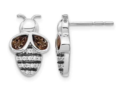 14K white gold diamond earrings