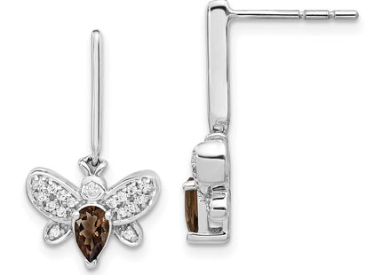 14k White Gold Earrings Style EM3996 - Classique Jewelry Inc.