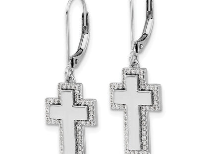 14k White Gold Earrings Style EM4002 - Classique Jewelry Inc.