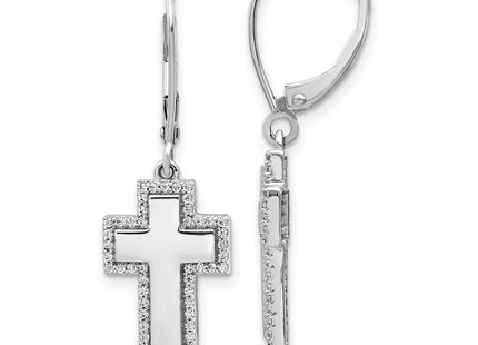 14k White Gold Earrings Style EM4002 - Classique Jewelry Inc.