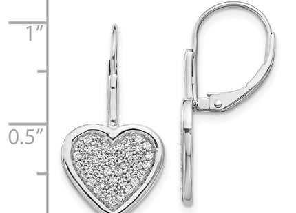 14k White Gold Earrings Style EM4014 - Classique Jewelry Inc.