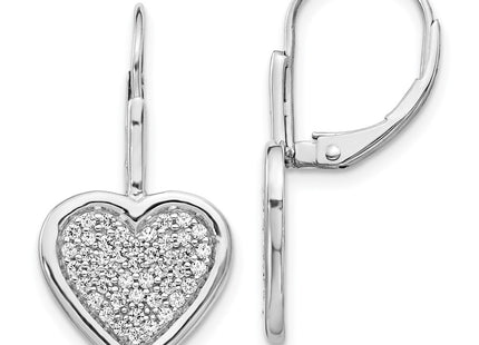 14k White Gold Earrings Style EM4014 - Classique Jewelry Inc.