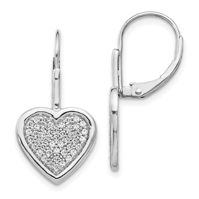 14k White Gold Earrings Style EM4014 - Classique Jewelry Inc.
