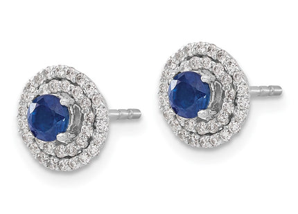 14k White Gold Earrings Style EM4021 - Classique Jewelry Inc.