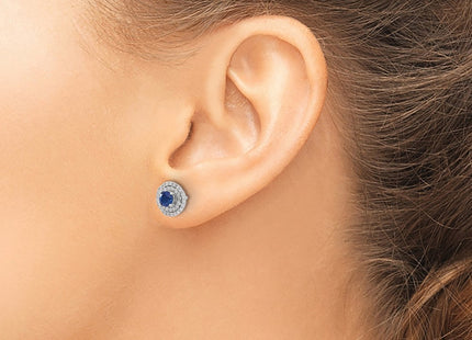 14k White Gold Earrings Style EM4021 - Classique Jewelry Inc.