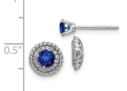 14k White Gold Earrings Style EM4021 - Classique Jewelry Inc.