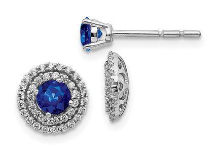 14k White Gold Earrings Style EM4021 - Classique Jewelry Inc.