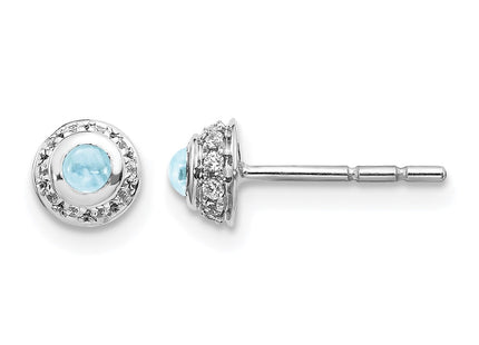14K white gold diamond earrings
